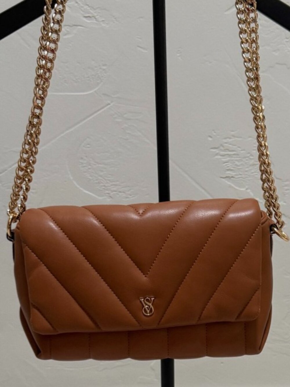 Victoria's Secret Quilted Crossbody Bag Brown